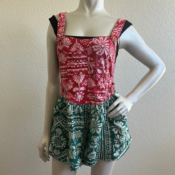 NWT Free People Palm Bay Printed Shortalls - Picture 4 of 10